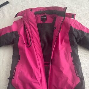 Women's Pink and Gray Ski Jacket